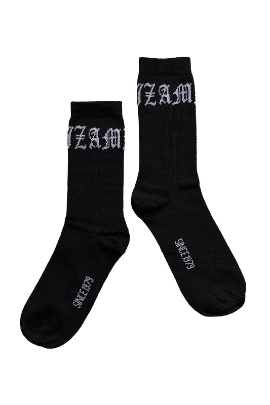 Zambesi Gothix Sox - White on Black