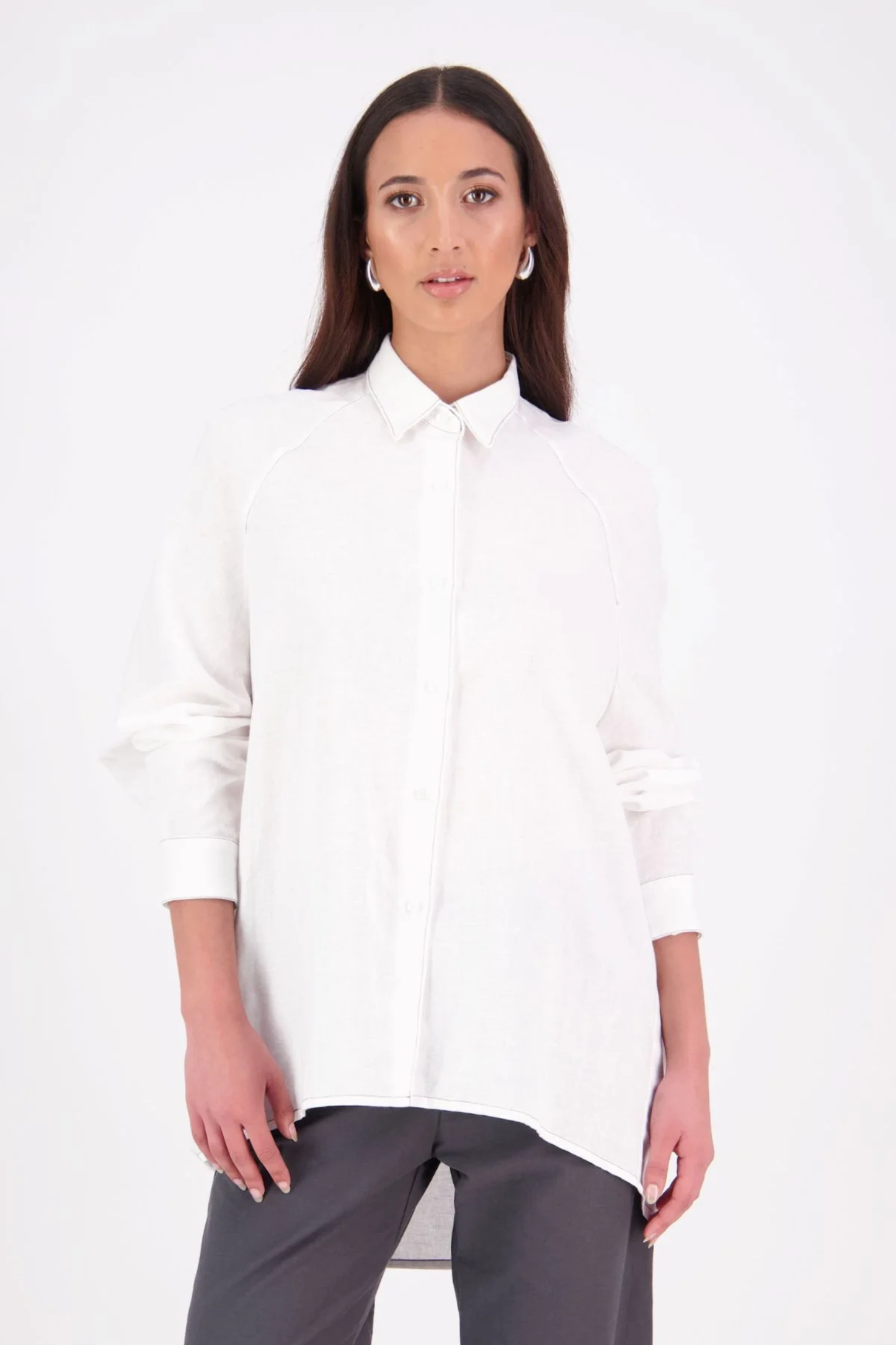 NES Zola Linen Shirt - White