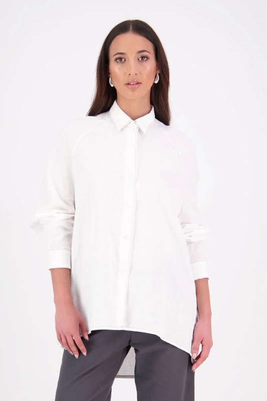 NES Zola Linen Shirt - White