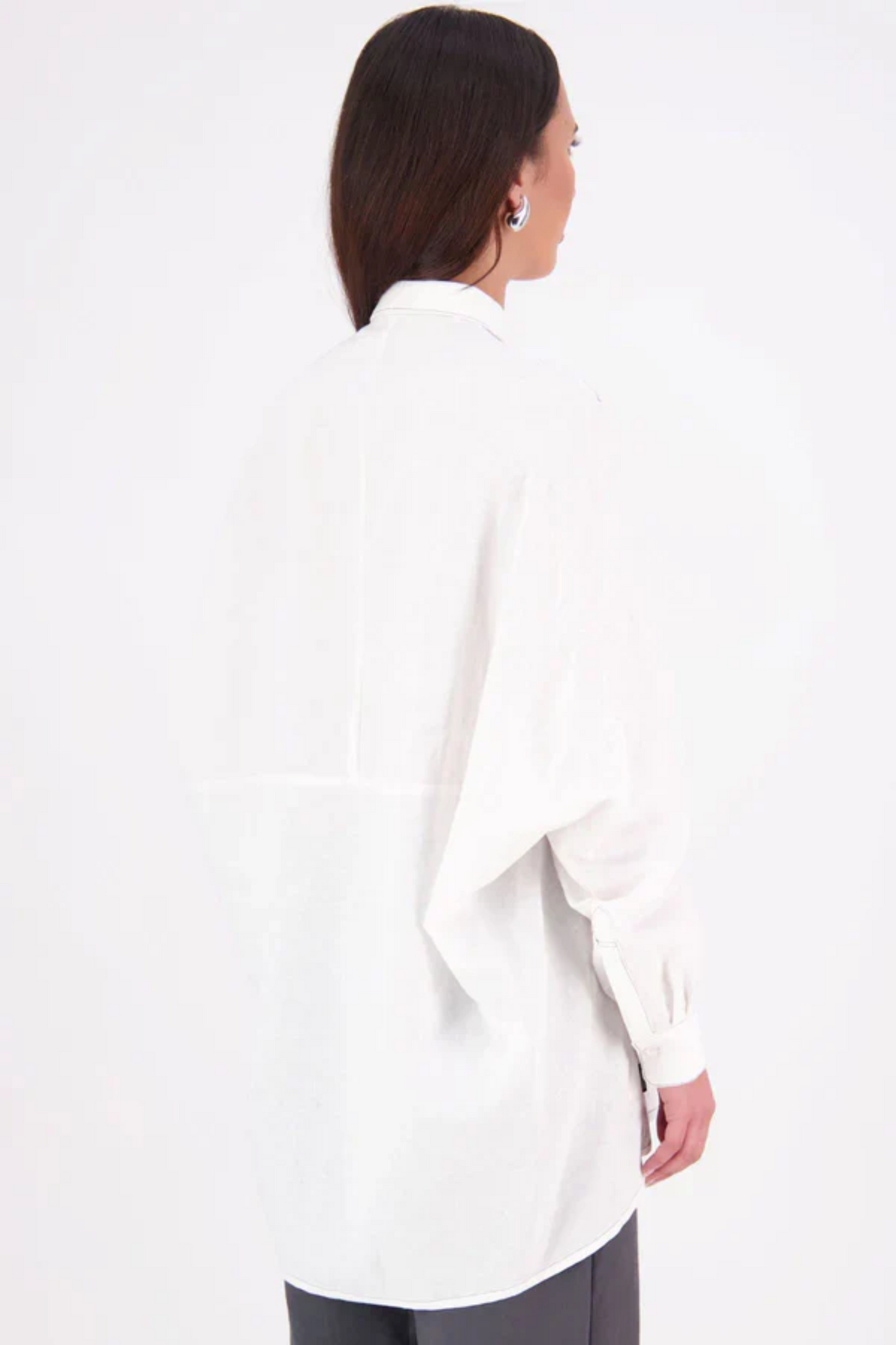 NES Zola Linen Shirt - White