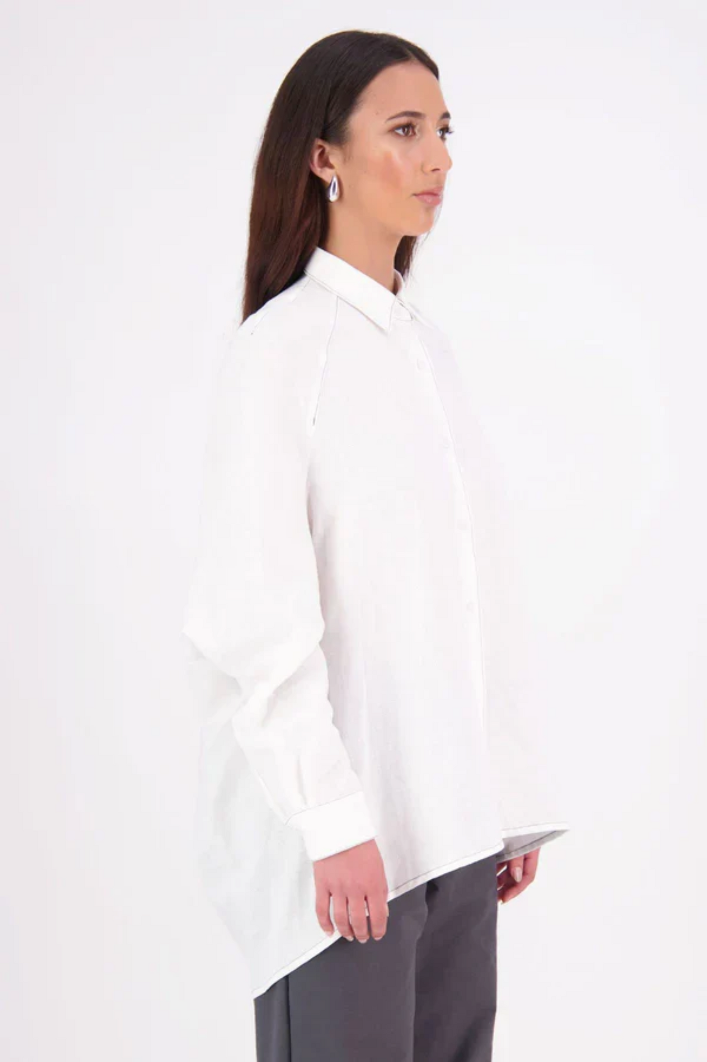NES Zola Linen Shirt - White