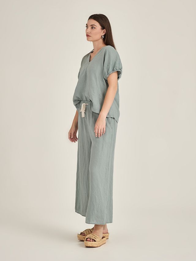 Sills Melba Wide Leg Pant - Seaweed