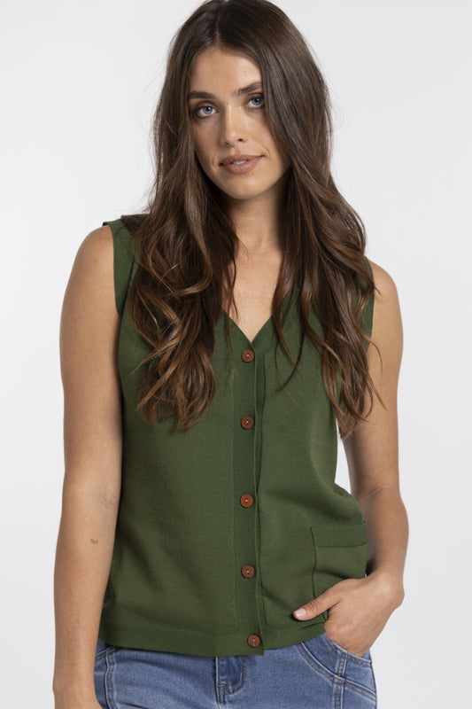 Mi Moso Allegra Vest - Green