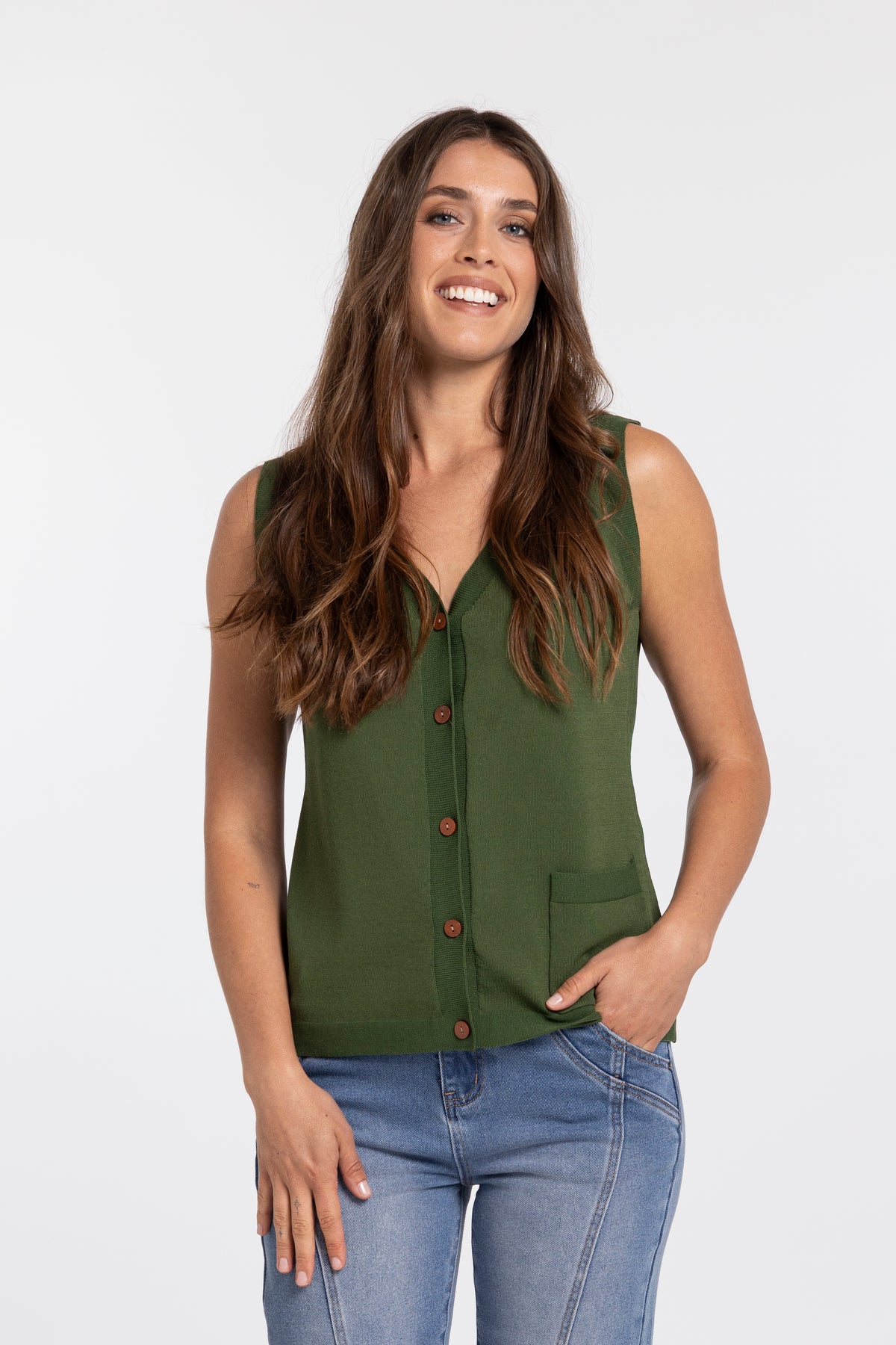 Mi Moso Allegra Vest - Green