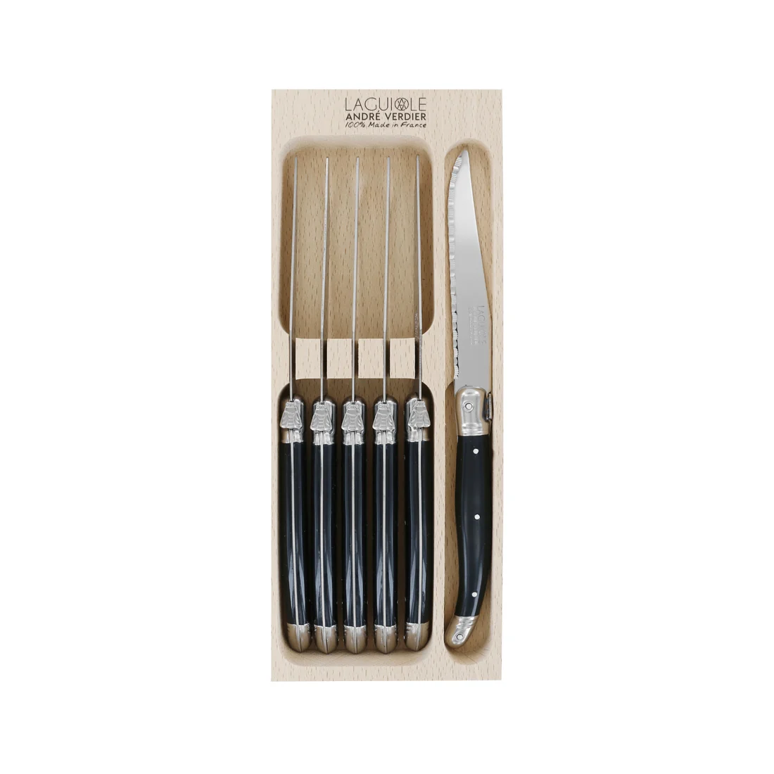 Laguiole Steak Knife Set of 6 - Black