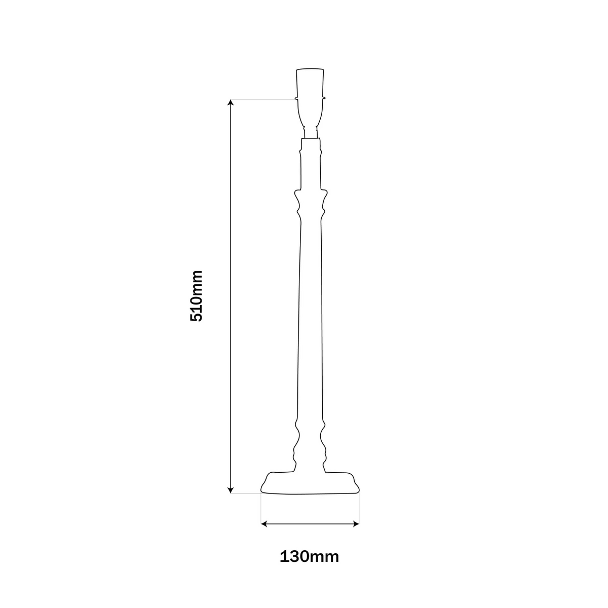 CC Interiors Petite Lamp Base - Slate Finish