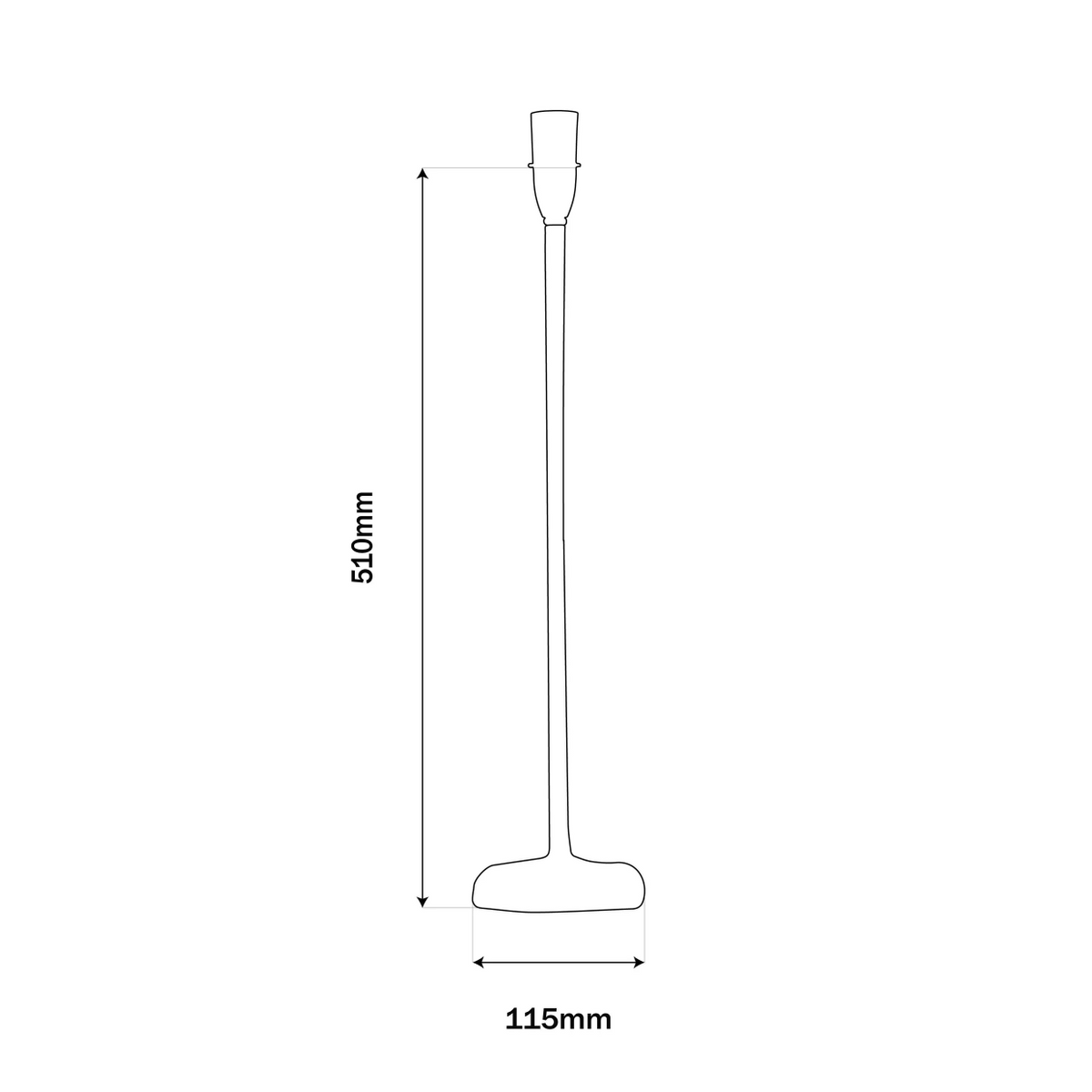 CC Interiors Parisian Style Candle Lamp Base - Matt Black