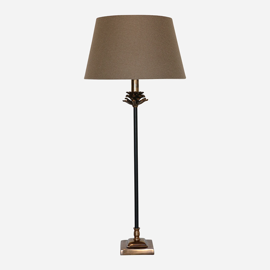 CC Interiors Pine Cone Lamp Base - Antique Brass and Black Finish