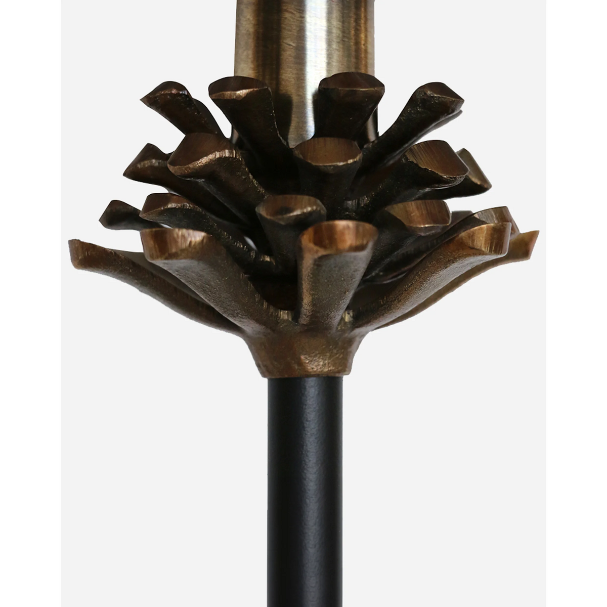 CC Interiors Pine Cone Lamp Base - Antique Brass and Black Finish