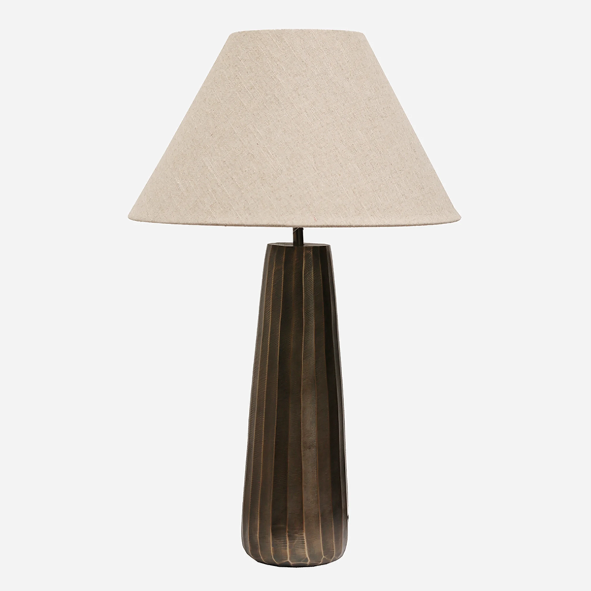 CC Interiors Luggate Tapered Lamp Base - Antique Brass Finish