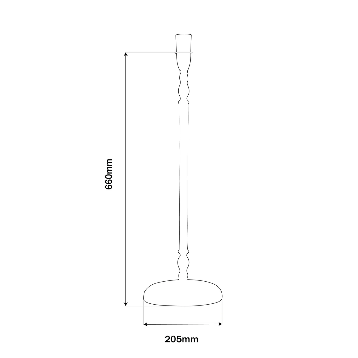 CC Interiors Lyon Oval Tall Lamp Base - Antique Brass Finish