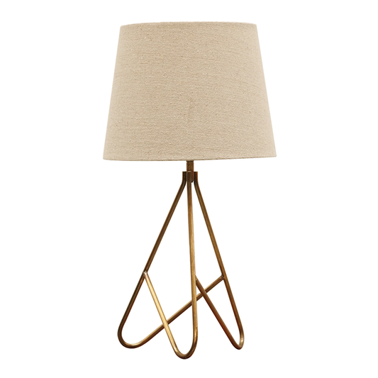 CC Interiors Tripod Lamp Base in Antique Brass Finish