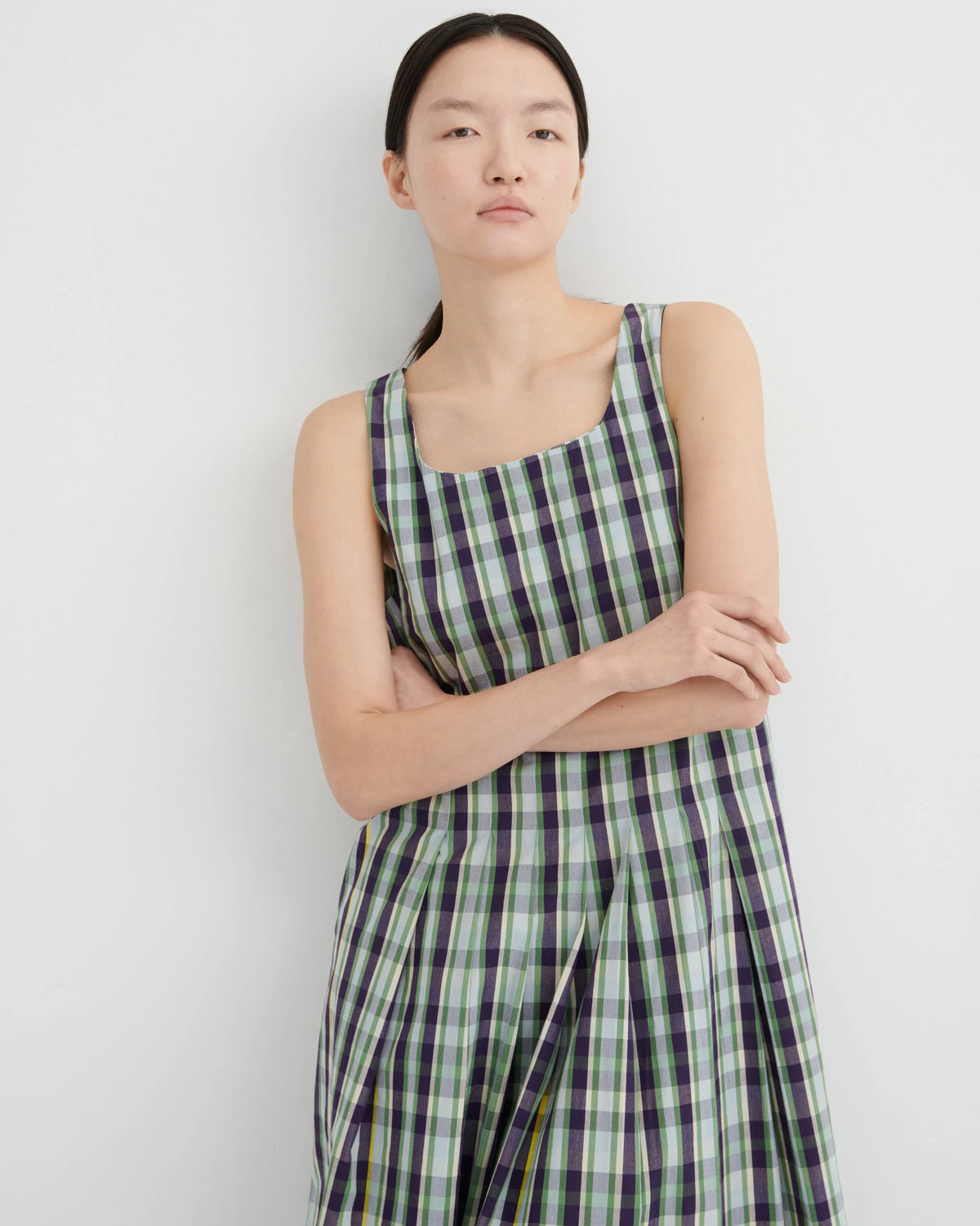 Kowtow Author Dress - Violet Check