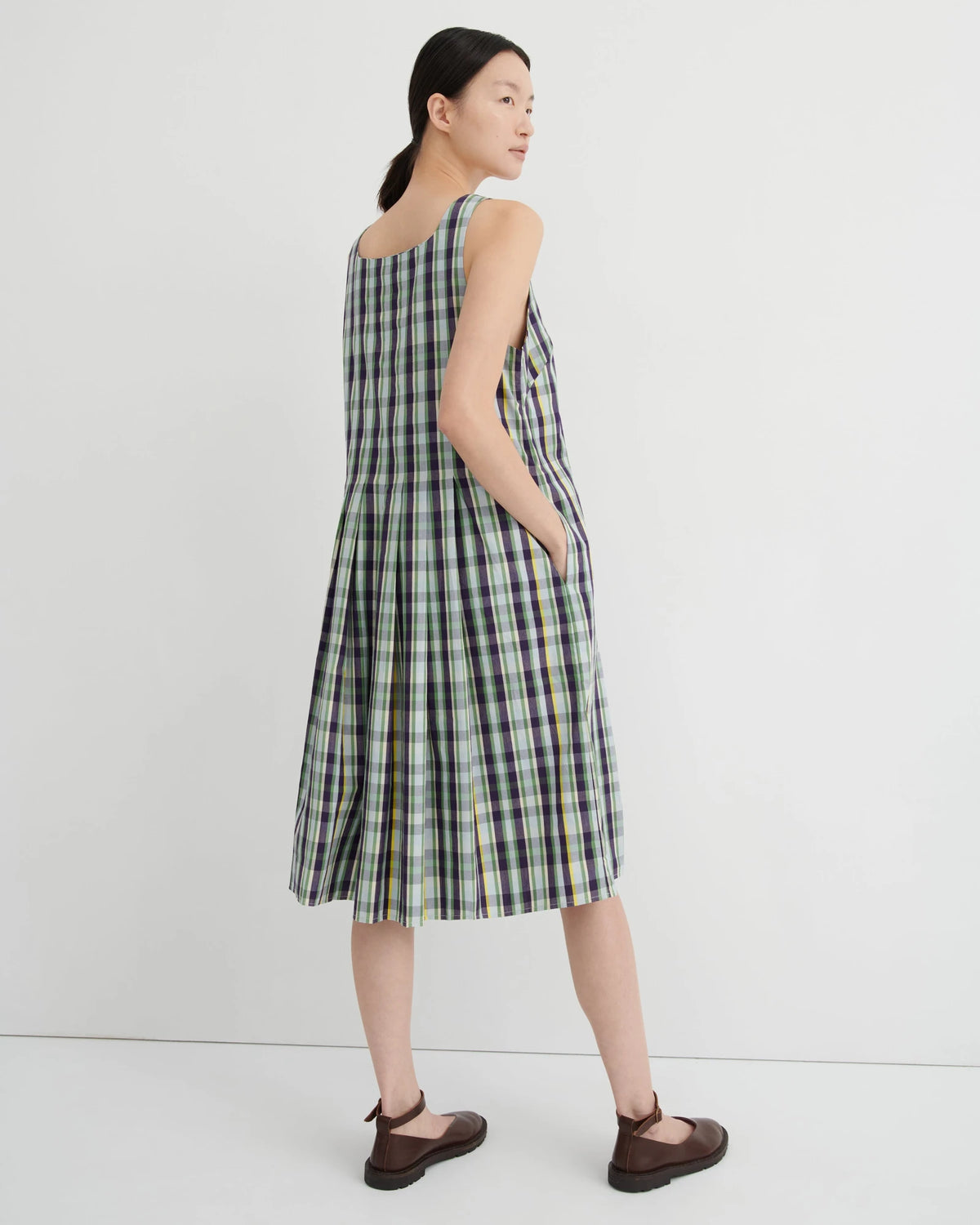 Kowtow Author Dress - Violet Check