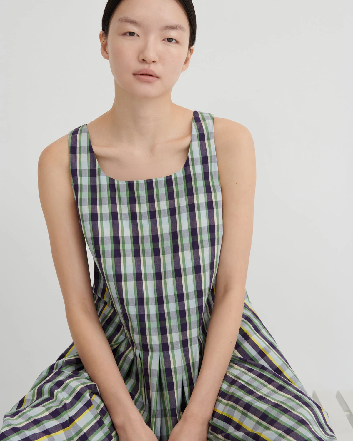 Kowtow Author Dress - Violet Check