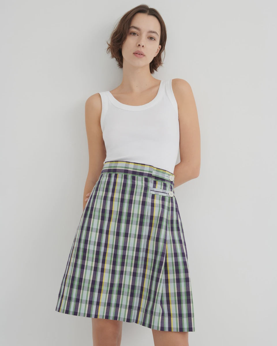 Kowtow Author Skirt - Violet Check