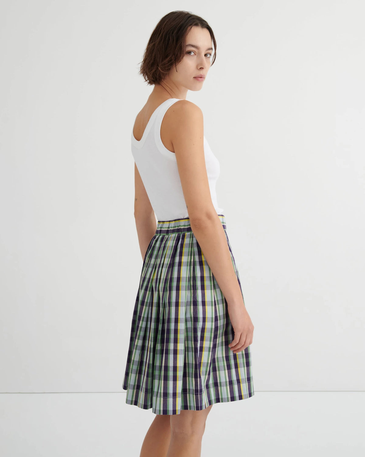 Kowtow Author Skirt - Violet Check