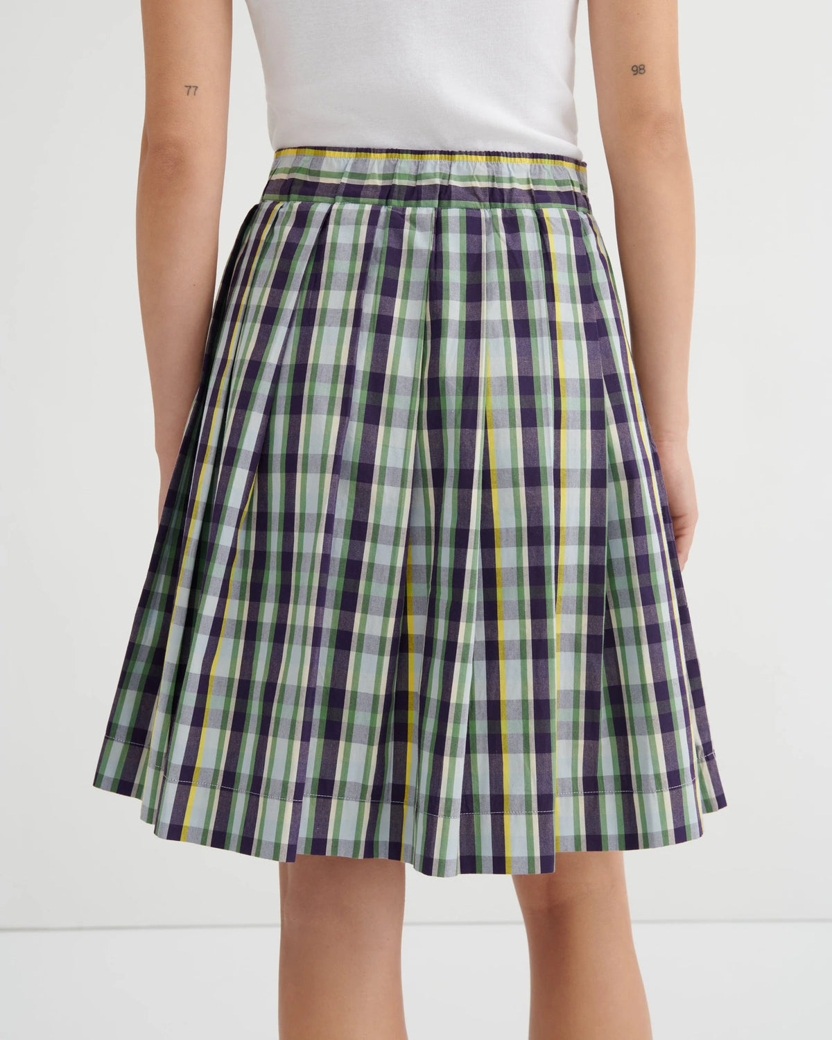 Kowtow Author Skirt - Violet Check