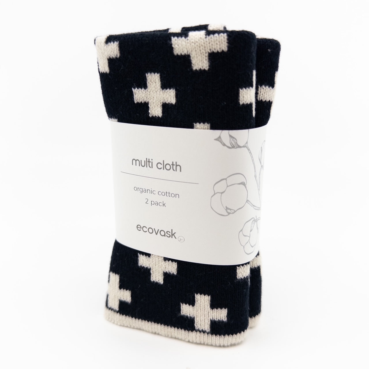 Ecovask Multi Cloth 2pk - Monochrome+