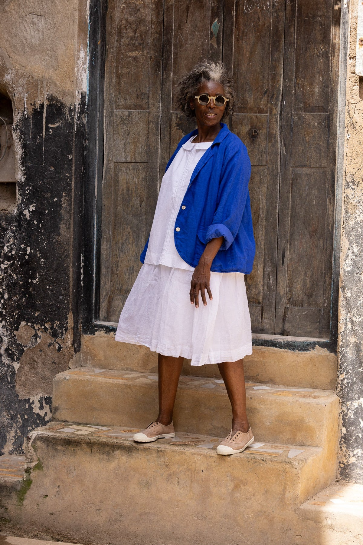 Meg By Design Baridi Jacket Linen - Cobalt