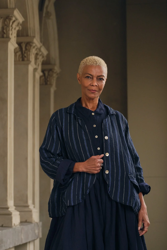 Meg by Design Baridi Jacket - Navy Stripe