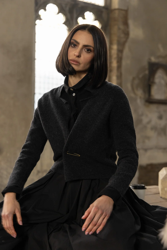 Meg By Design Binx Wool Cardigan - Soft Black