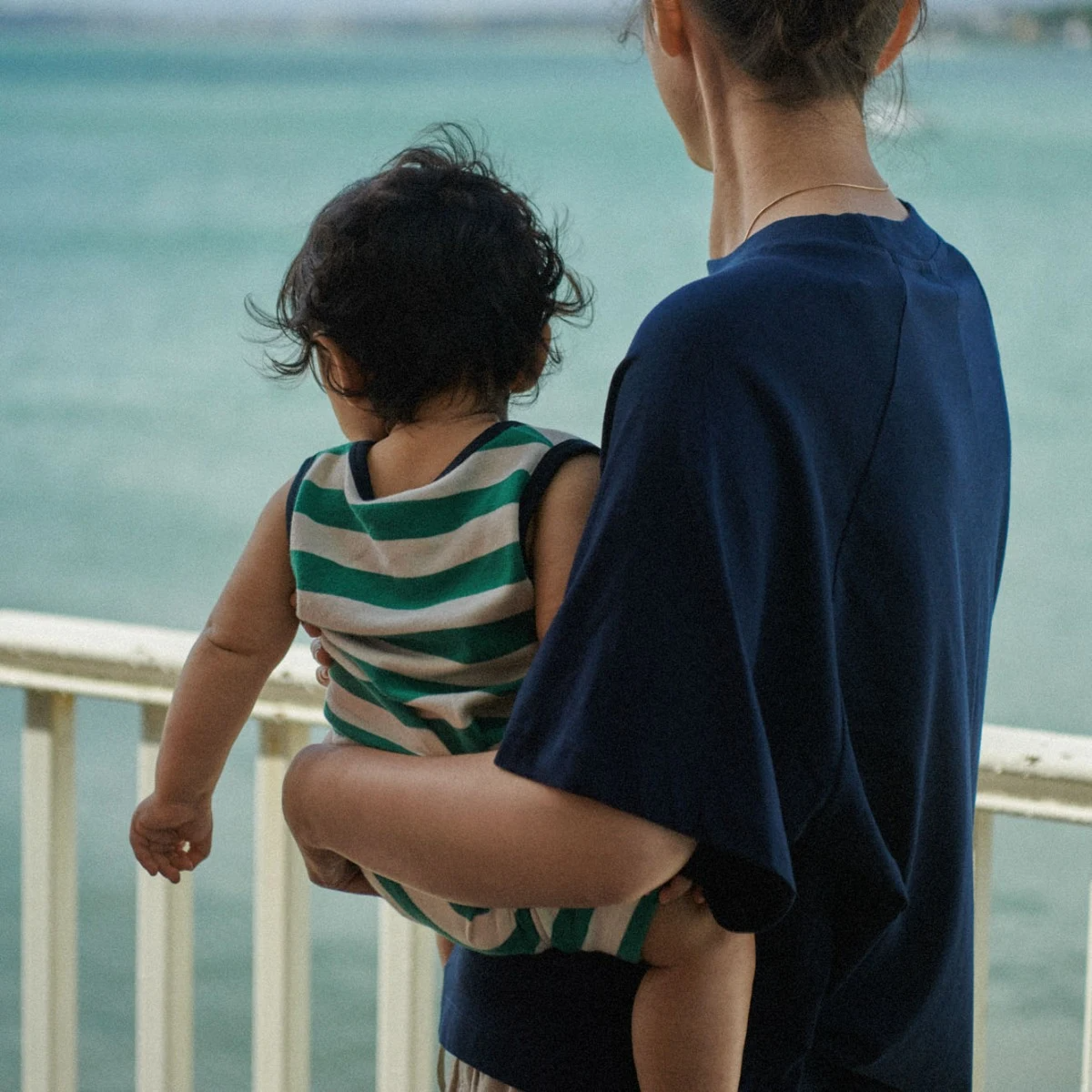 Nature Baby Camper Suit - Peppermint/ Navy Stripe