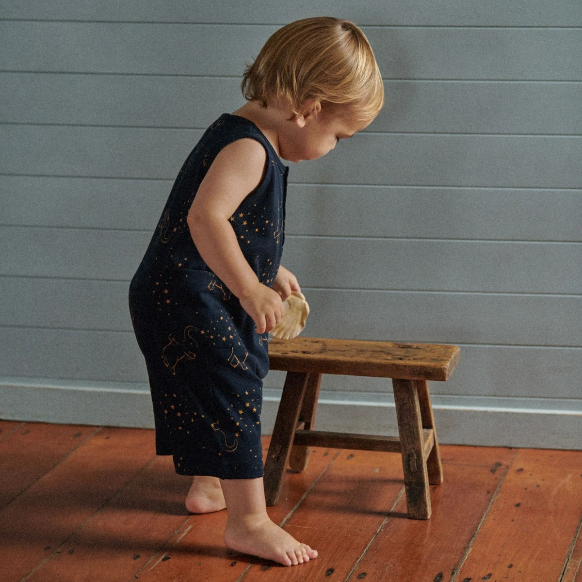 Nature Baby Camper Suit - Fairground Navy Print