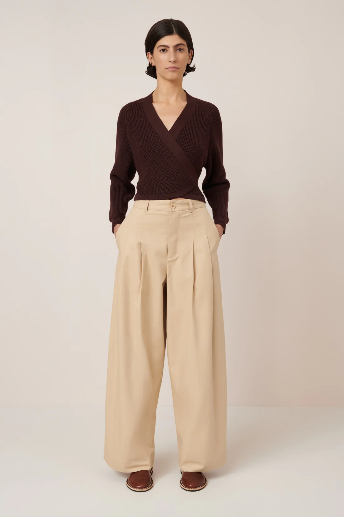 Kowtow Composure Cardigan - Mahogany