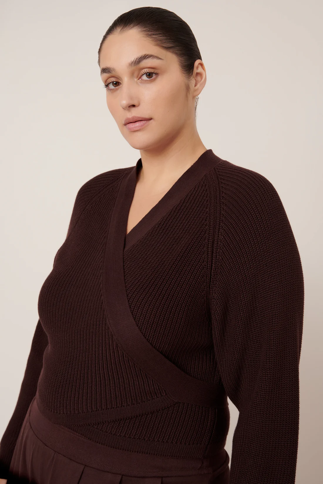 Kowtow Composure Cardigan - Mahogany