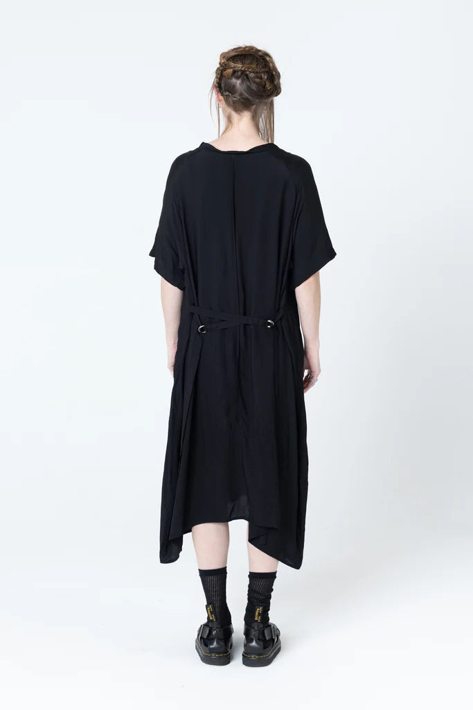 Company Of Strangers Court Dress - Black Seersucker