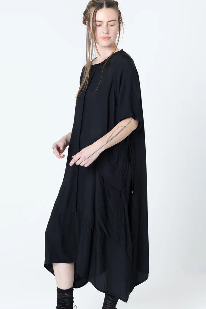Company Of Strangers Court Dress - Black Seersucker