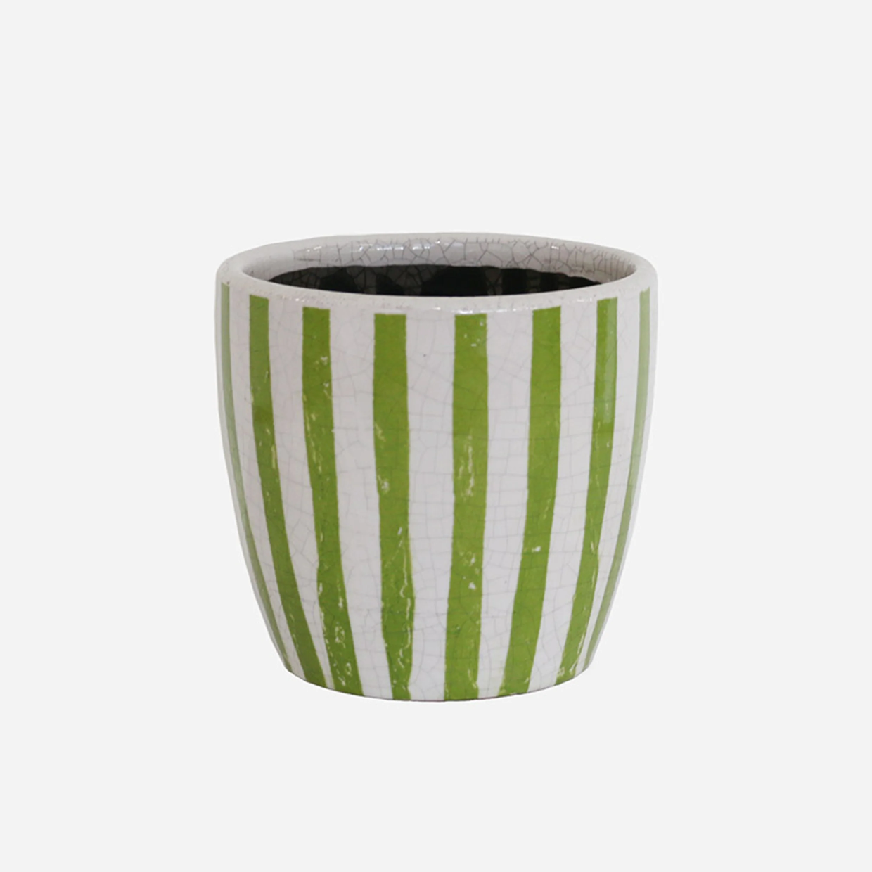 CC Interiors Lime Stripe Planter - Medium