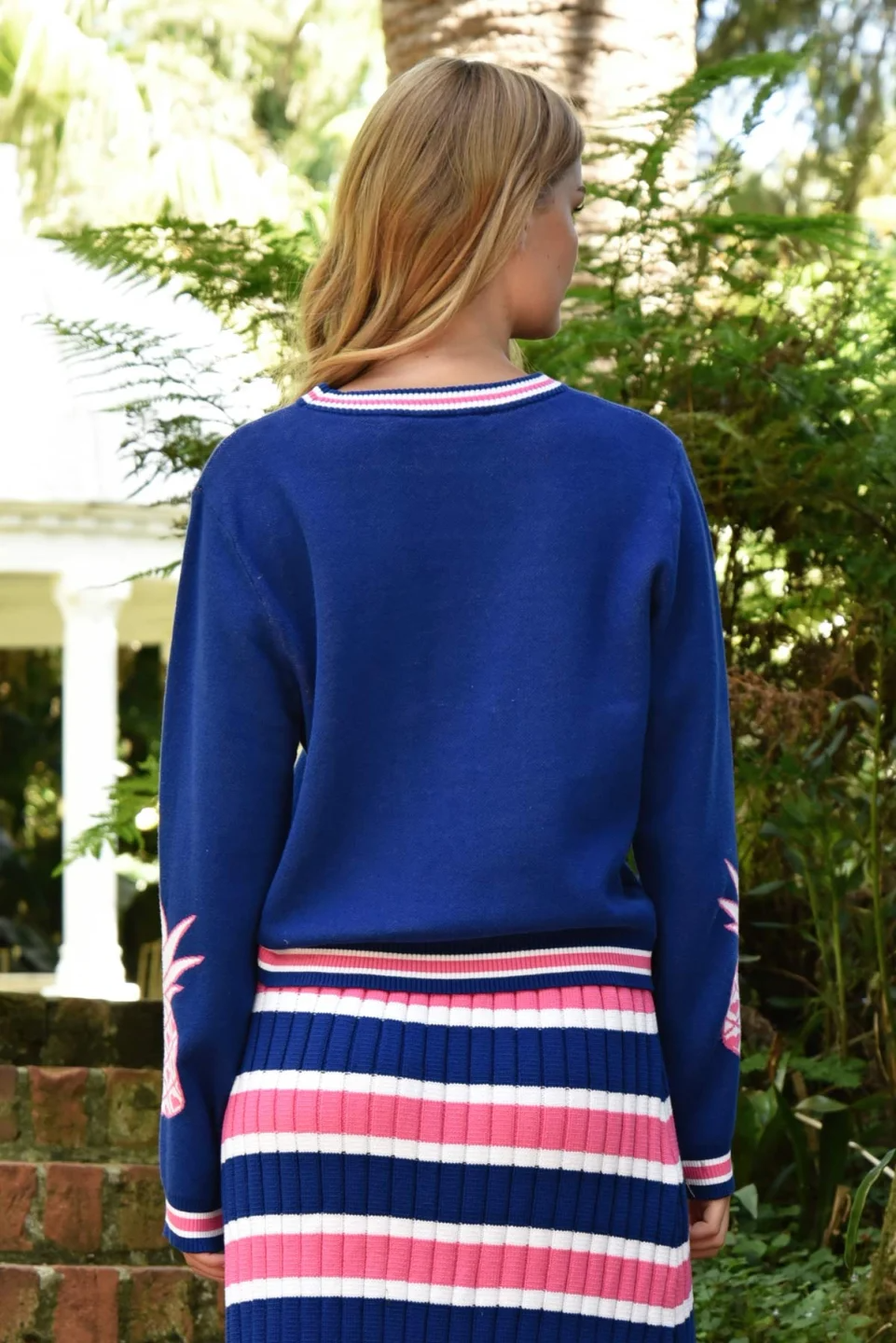 Coop Palm Before The Storm Sweater - Blue Palm