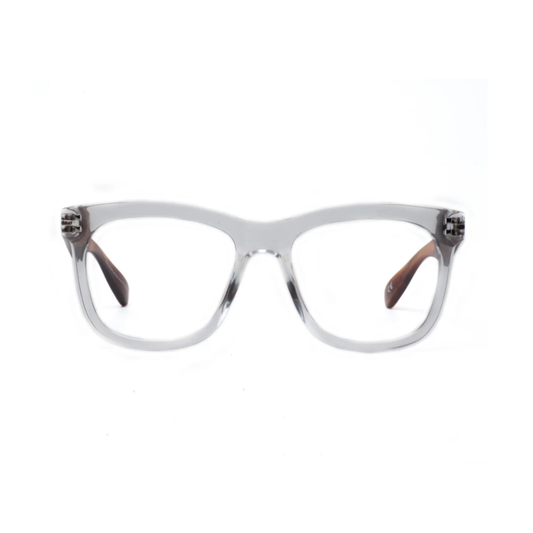 Daily Eyewear 11AM Reading Glasses - Crystal with Brown