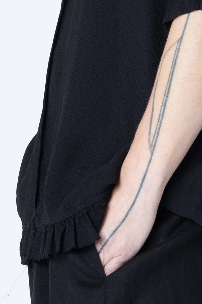 Company Of Strangers Dance Tee - Black Seersucker