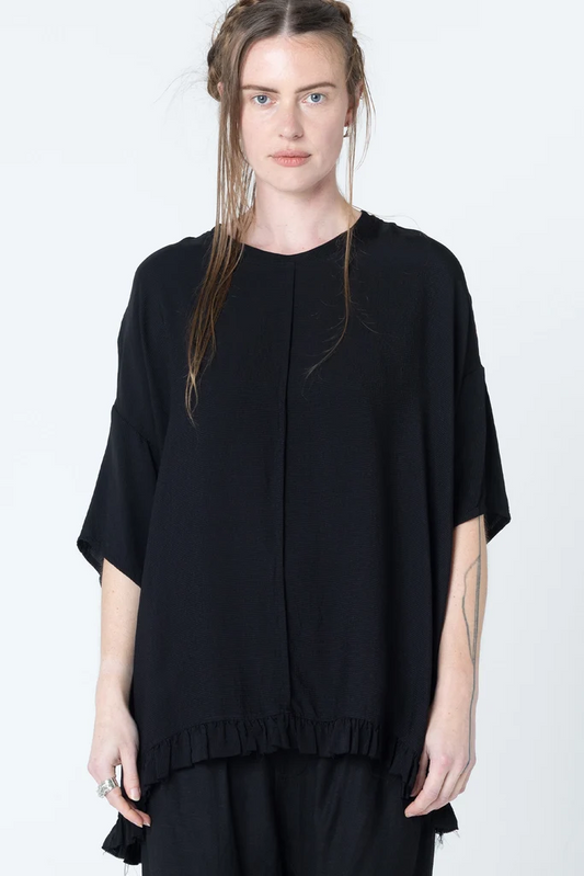 Company Of Strangers Dance Tee - Black Seersucker