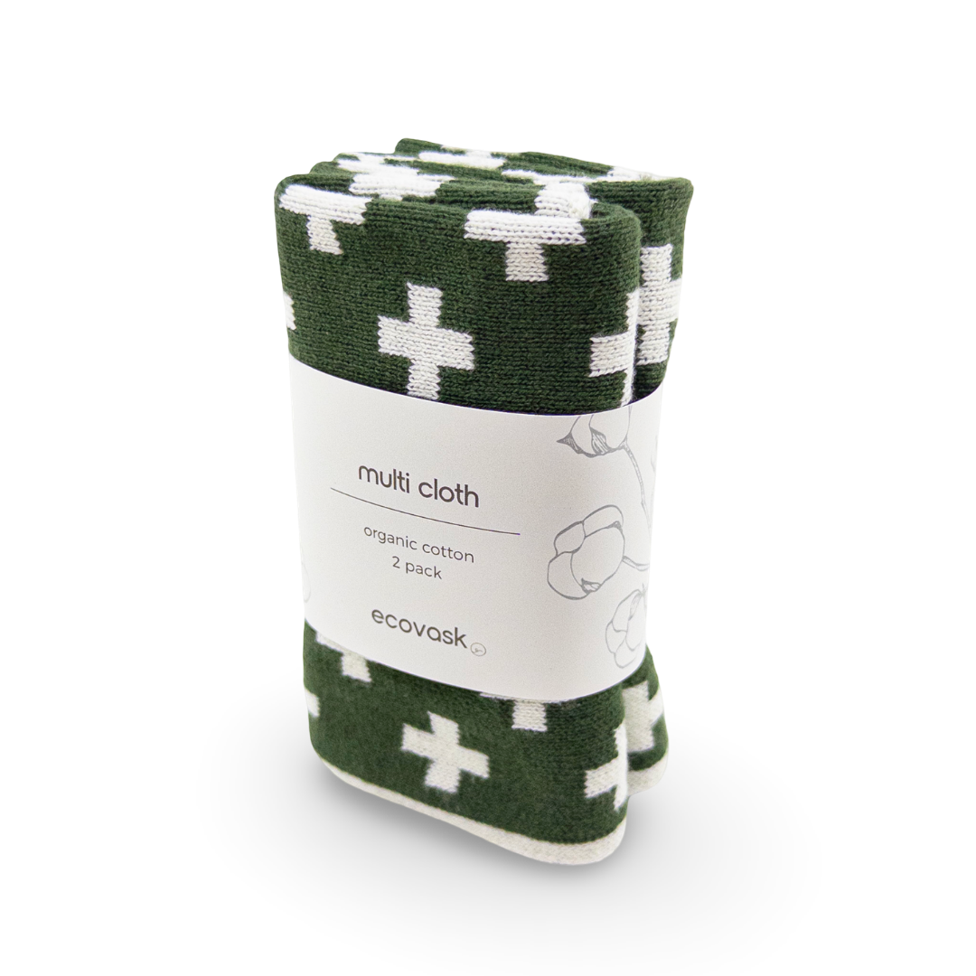 Ecovask Multi Cloth 2pk - Forest+