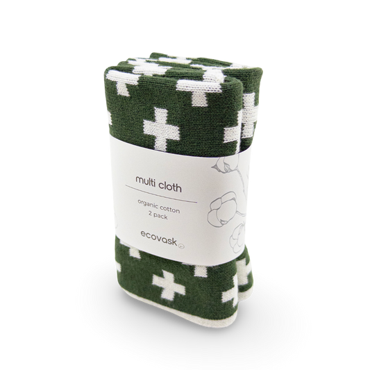 Ecovask Multi Cloth 2pk - Forest+