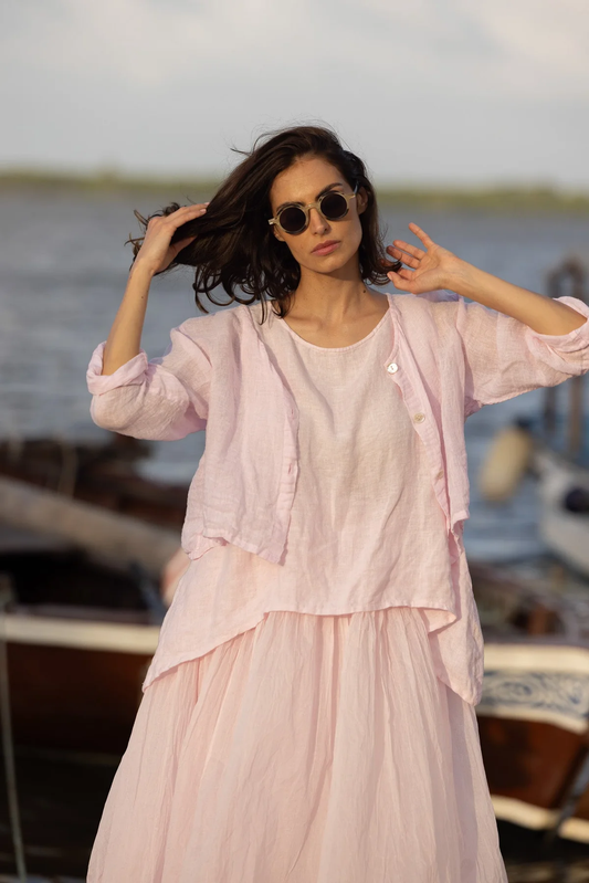 Meg By Design Doto Jacket Linen - Pink