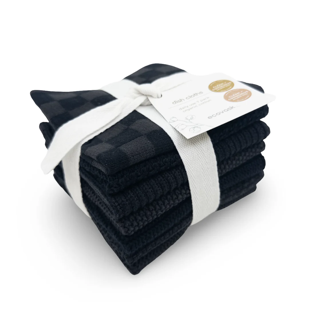 Ecovask Dishcloth Daily Use 7pc pack - Onyx