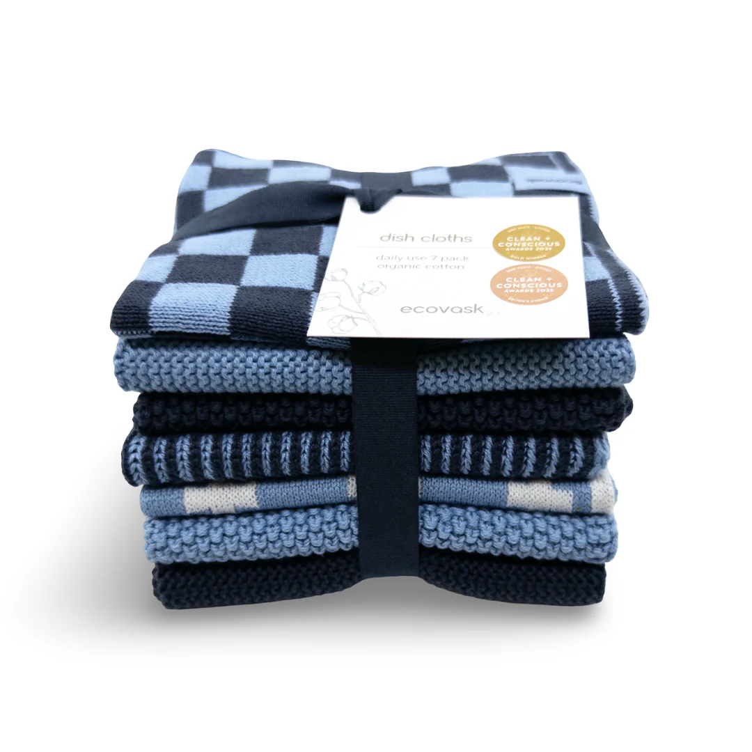 Ecovask Dishcloth Daily Use 7pc Pack - Skye