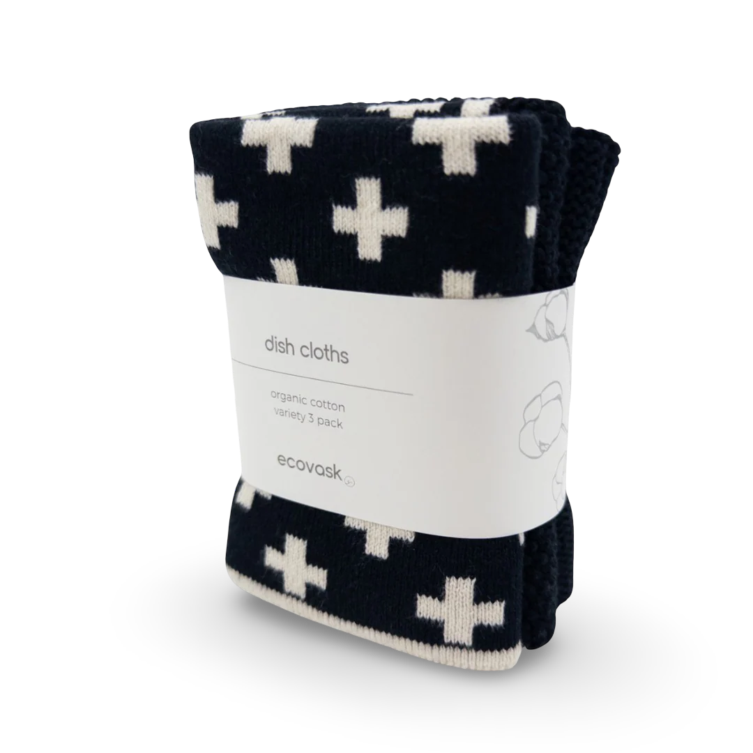 Ecovask Dishcloth Variety 3pk - Monochrome+