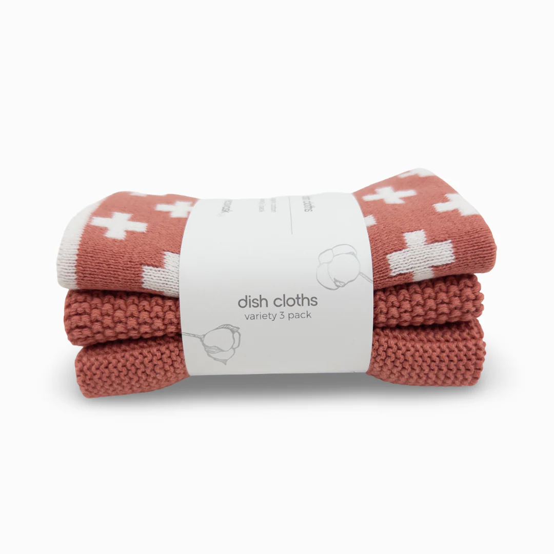 Ecovask Dishcloth Variety 3pk - Coral+