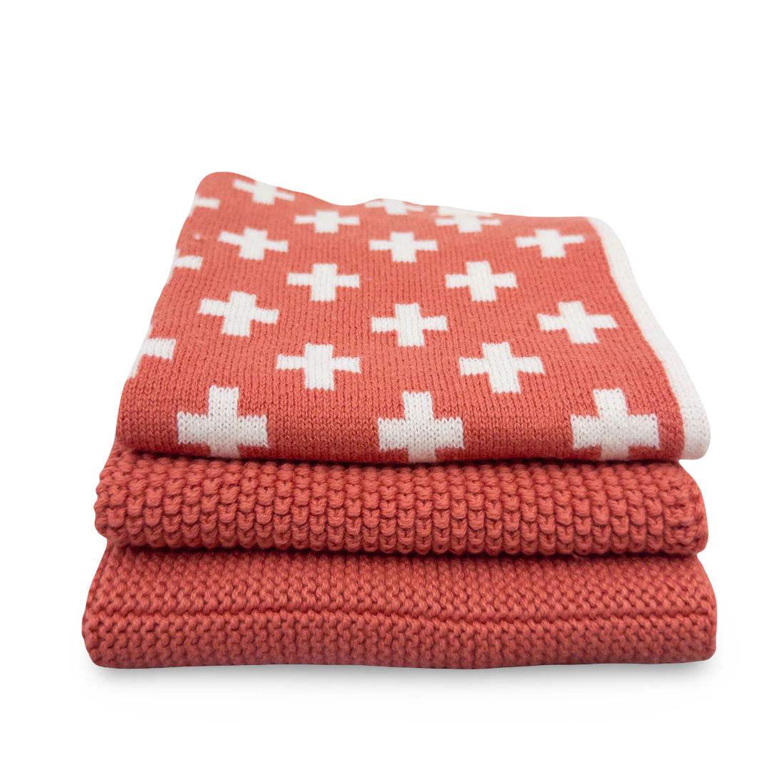 Ecovask Dishcloth Variety 3pk - Coral+