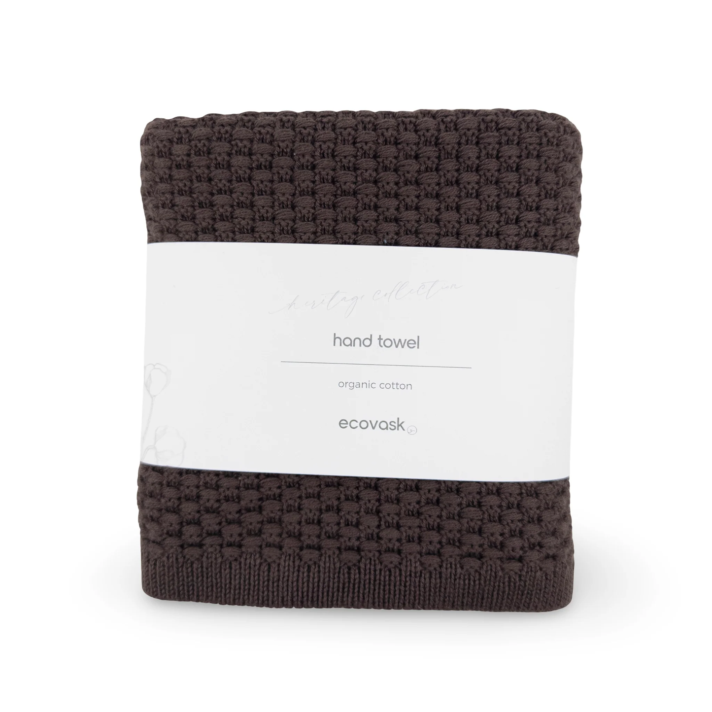 Ecovask Heritage Hand Towel - Chocolate