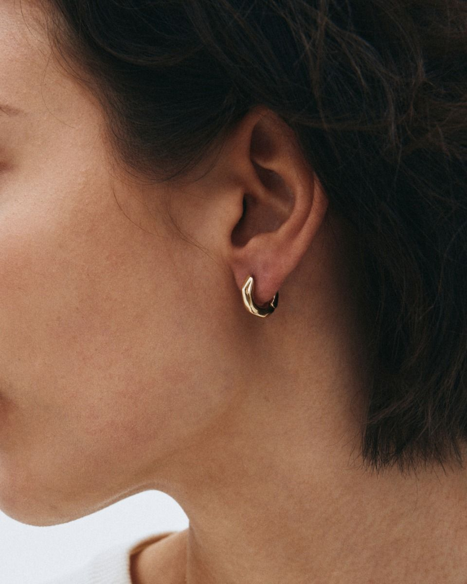 Edblad Crystalite Hoops S - Gold