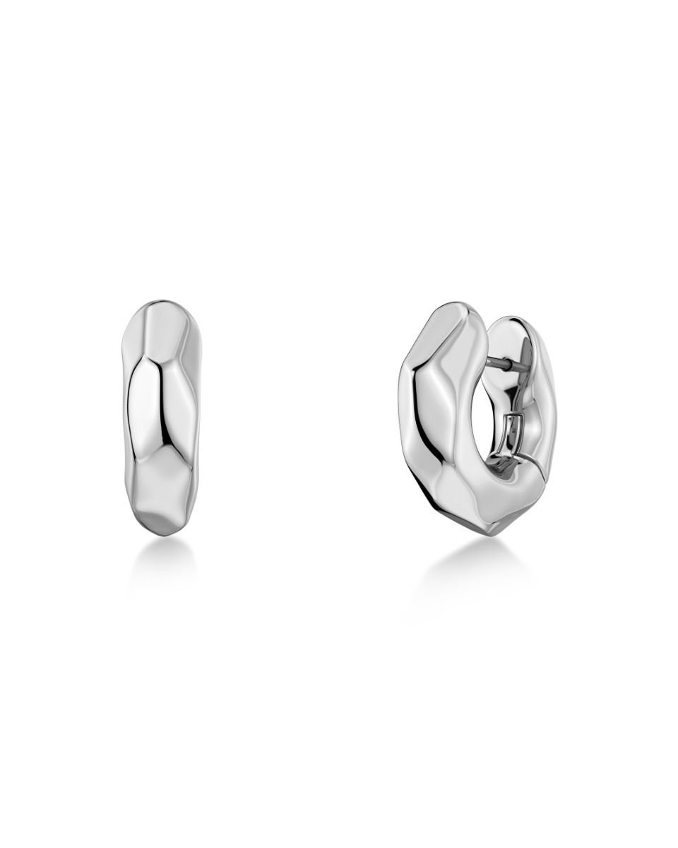 Edblad Crystalite Hoops S - Silver