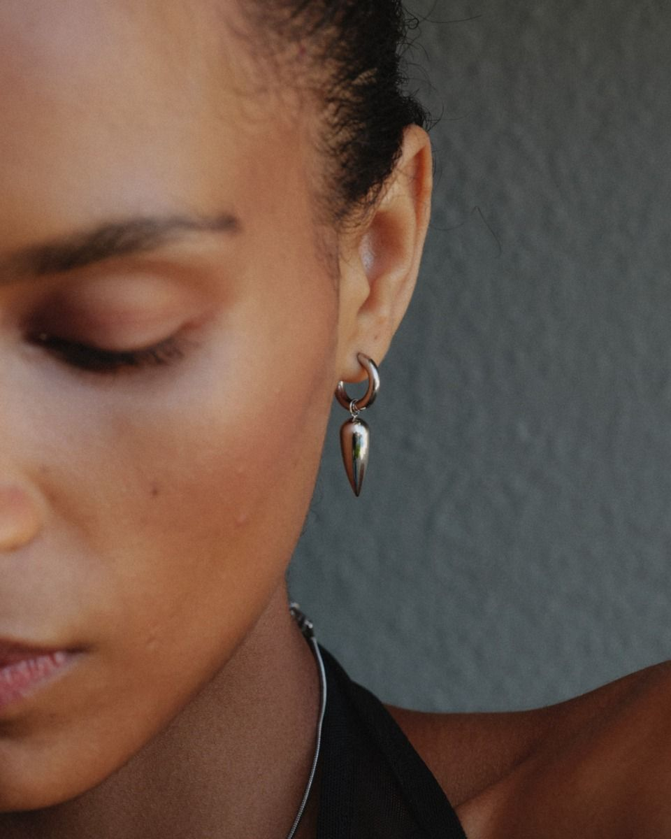 Edblad Peak Spike Hoops - Silver