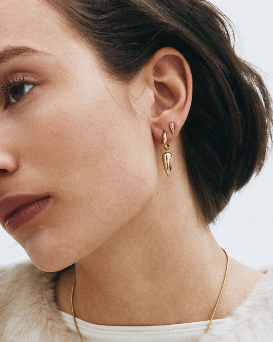 Edblad Peak Spike Hoops - Gold